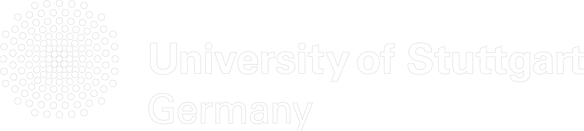 Black and white logo of University of Stuttgart